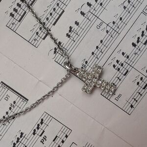 Silver Cross Pendant Necklace